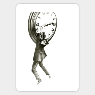 I want to stop time - hommage to Harold Lloyd. Sticker